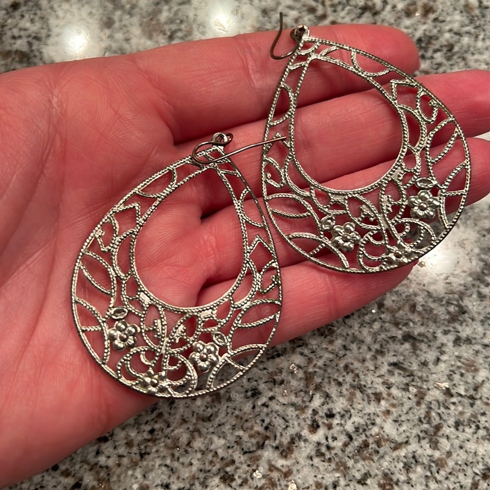Silver earrings